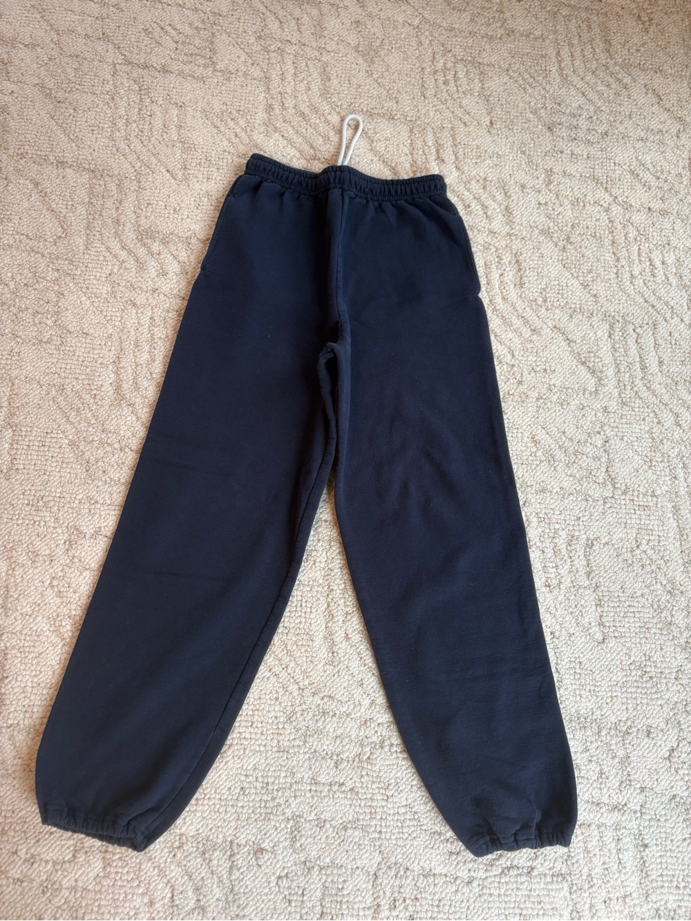 Athletic Works Navy Blue Sweatpants with Elastic Waist & Cuffs